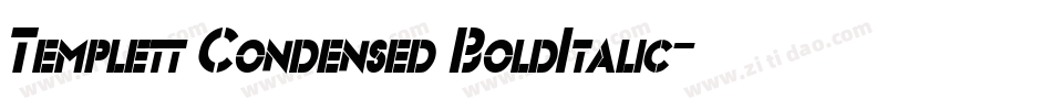 Templett Condensed BoldItalic字体转换